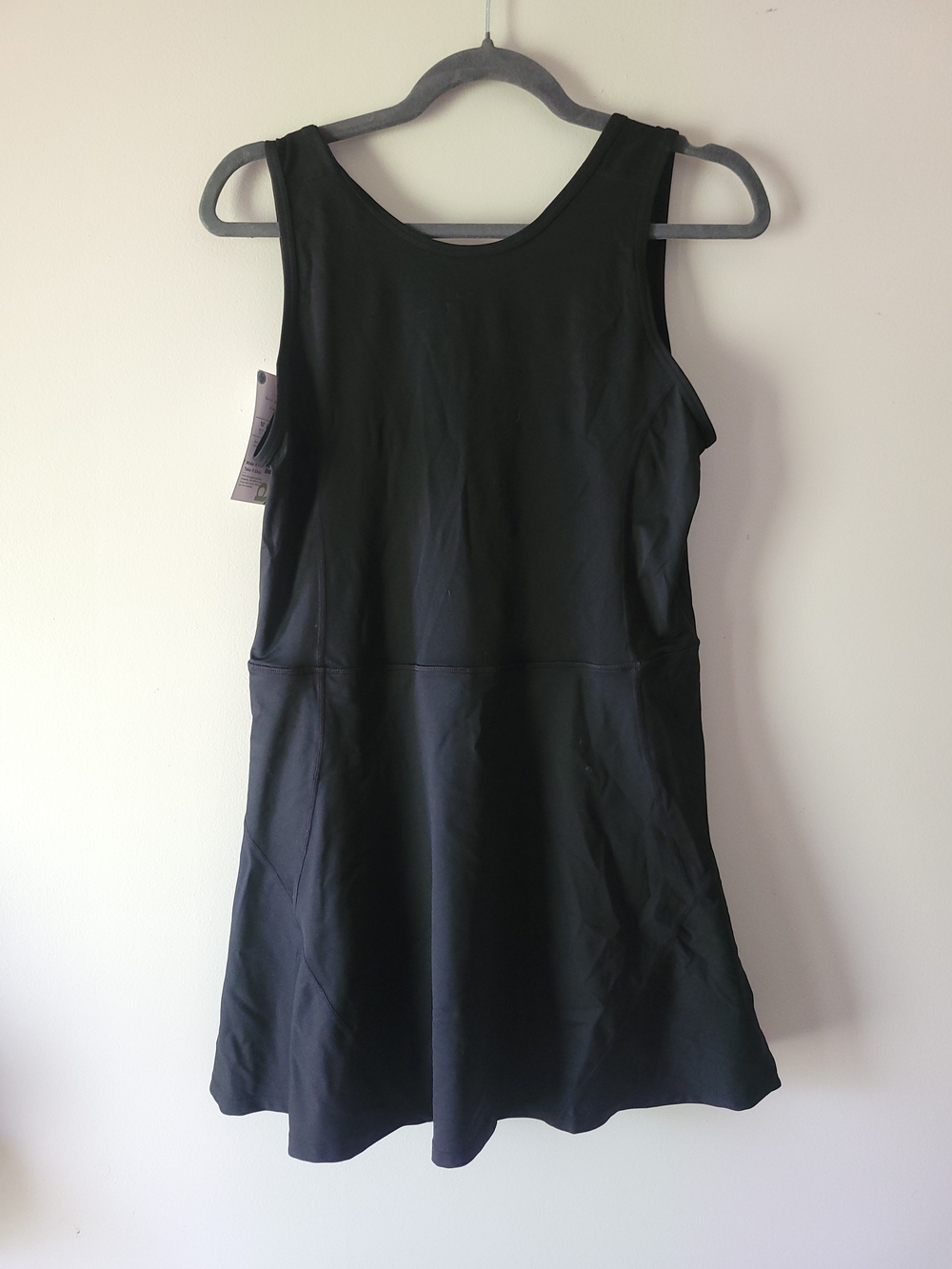 Nwt HALARA Black Sleeveless Fit-and-Flare Mini Dress